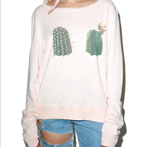 Wildfox Sweaters - Wildfox Hands Off My Succulents sweatshirt NWT!